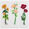 3 Pieces Cross Stitch Bookmark Kits, DIY Stamped Embroidery Bookmark Kit for Beginner Flower Patterns 14 Count Crossstitch Projects for Book Lovers